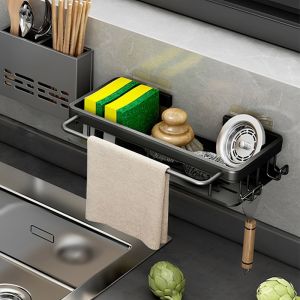 Soga Kitchen Sink Storage Rack | Black