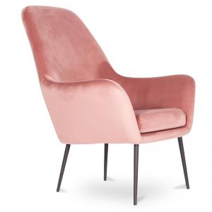 Soho Lounge Armchair | Pink Velvet