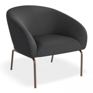 Solace Lounge Chair | Storm Grey & Brushed Matt Bronze Legs