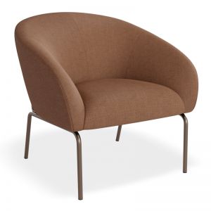 Solace Lounge Chair | Terracotta Rust & Matt Bronze Legs