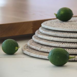 Solid Rattan Round Placemats 30cm | Set of 6 |  by SATARA Preorder