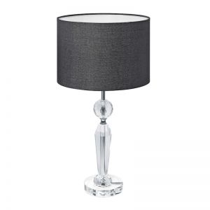 Sophie Medium 1 Light Table Lamp in Crystal/Black