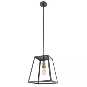 Southampton 1 Light Large Exterior Pendant in Antique Black | By Beacon Lighting