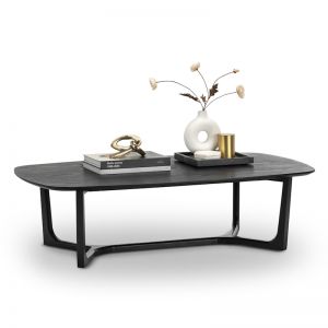 Span Ashwood Oval Coffee Table | Black