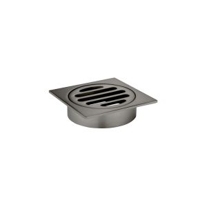 Square Floor Grate Shower Drain 80mm outlet | Shadow Gunmetal | MP06-80-PVDGM
