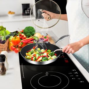 Stainless Steel Fry Pan | 20cm & 34cm | Non Stick Interior