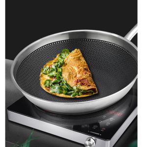 Stainless Steel Fry Pan | Interior Skillet with Lid
