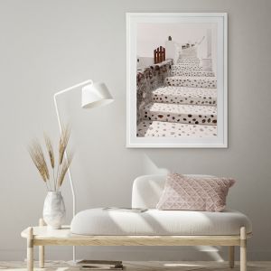 Stairs of Santorini | Framed Art Print