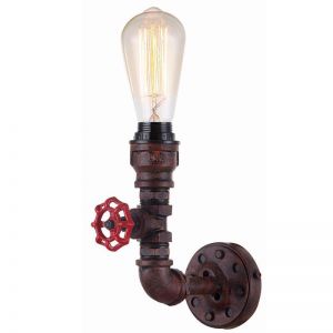 STEAM Aged Iron Pipe Wall Light