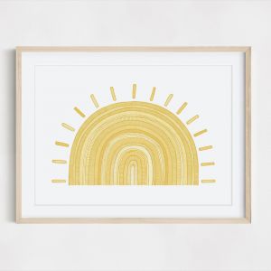 Sun Art Print | Yellow | Ivory Ink Studio