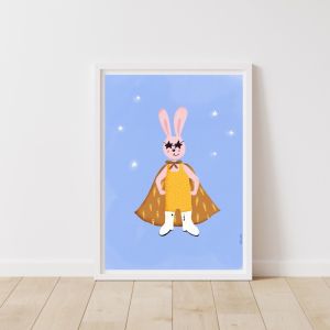 Superhero Bunny | Art Print by Magdalena Holland