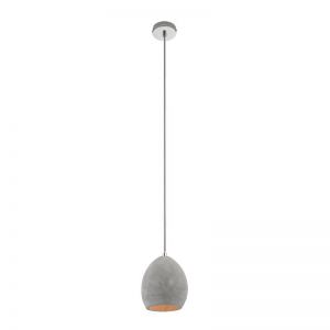 Tadao 1 Light Small Water Drop Pendant in Concrete | By Beacon Lighting