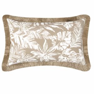Tahiti Natural Escape | 30x50cm | Fringed Outdoor Cushion | Inner Included