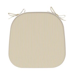 Tahiti Natural Stripe | Rounded Outdoor Chair Pad | Inner Included