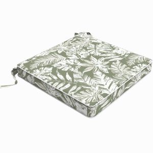 Tahiti Sage Escape | Square Outdoor Chair Pad | Inner Included