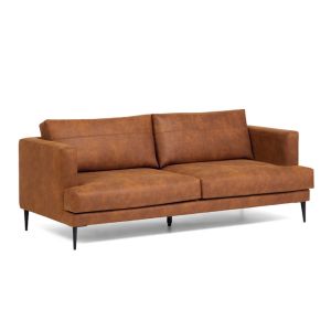 Tanya Rust Vegan Leather 2 Seat Sofa | Pre-Order