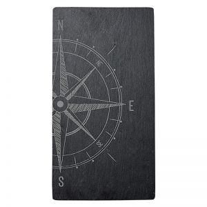 Tempa Atticus 36cm Compass Slate Kitchen Serving Rectangle Board/Plate Food Tray