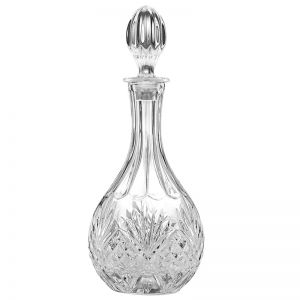 Tempa Ophelia 30.5cm Carved Crystal 850ml Wine/Liquor Drink Decanter w/Stopper