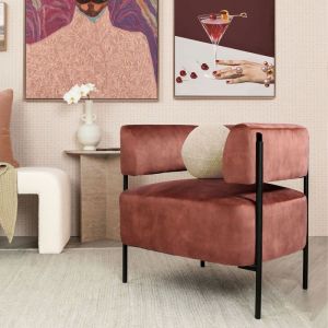 Teo Chair | Mottled Velvet Copper Brown