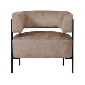 Teo Chair | Mottled Velvet Oxford Tan