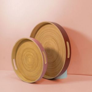 Terra + Peach | Sebss | Biodegradable Bamboo Trays