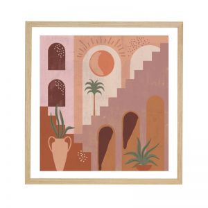 Terracotta City | Flat Natural Frame | Front View