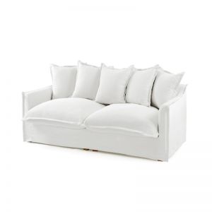 The Cloud 2 Seater Sofa With Slipcover | White | by Black Mango
