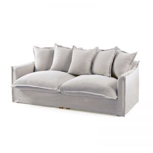 The Cloud 3 Seater Sofa With Slipcover | Cloudy Grey | by Black Mango | PRE-ORDER JANUARY 2022 ARRIV