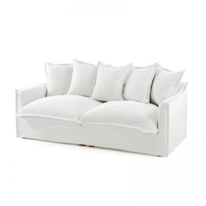 The Cloud 3 Seater Sofa With Slipcover | White | by Black Mango