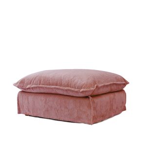 The Cloud Ottoman With Slipcover | Blush Corduroy | by Black Mango