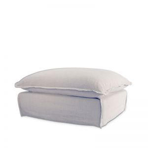 The Cloud Ottoman With Slipcover | Cloudy Grey | by Black Mango