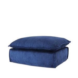 The Cloud Ottoman With Slipcover | Navy Corduroy | by Black Mango