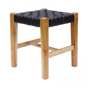 The Finn Stool | Midnight Navy Leather | by Coco Unika