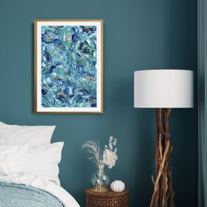 The Garden of Blue Tranquility #1 Fine Art Print | by Pick a Pear | Framed