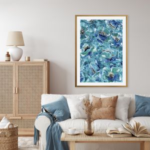The Garden of Blue Tranquility #2 Fine Art Print | by Pick a Pear | Framed