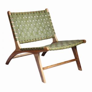 The Joni Chair | Olive Green Leather | by Coco Unika