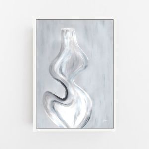 The Serenity Curve Vase 1 | Grey | Canvas Print by Pick a Pear