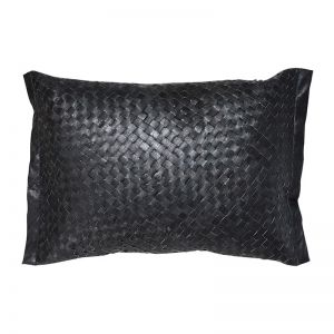 The Viktor Cushion | Black Soot Nappa Leather | by Coco Unika