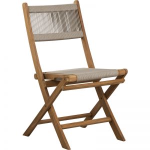 Tiki Folding Teak Chair with Beige Rope | Schots