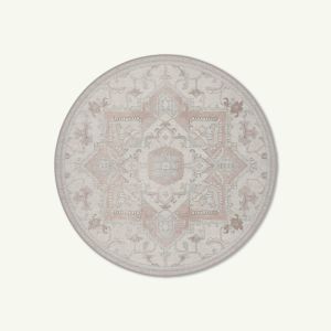 Together Nude Washable Chenille Round Rug
