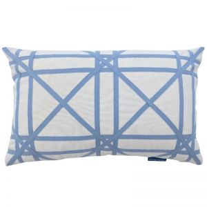 TORBAY Blue and White Crosses Cushion Cover | 30cm x 50cm