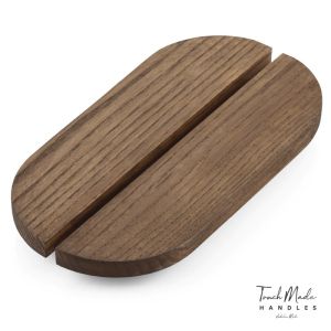TouchMade Barfold Ova Handles | Walnut Stained American Oak