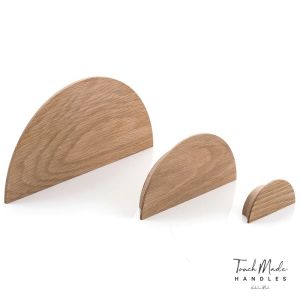 TouchMade Hand Crafted Half Moon Timber Handles | American Oak