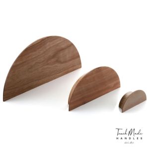 TouchMade Hand Crafted Half Moon Timber Handles | Spotted Gum