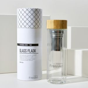 Tour Glass Flask with 2 in 1 Infuser 400ml / 13oz