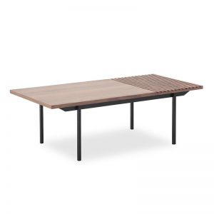 TOZZI Rectangular Coffee Table 120cm - Walnut & Black