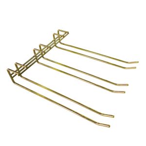 Triple Row Glass Hanger Rack | Brass