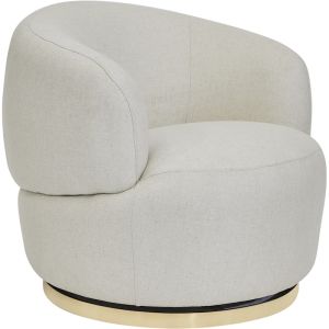 Tubby Swivel Occasional Chair | Natural Linen, Black Linen, Black Plaid or Caramel Velvet