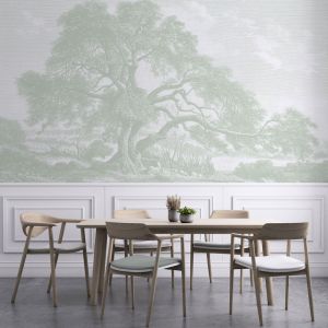Twisting Oak - Sage Green | Wallpaper