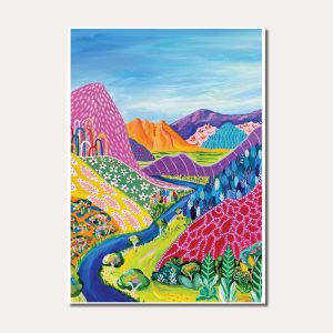 Valley View Blue | Unframed Art Print by Daniela Fowler